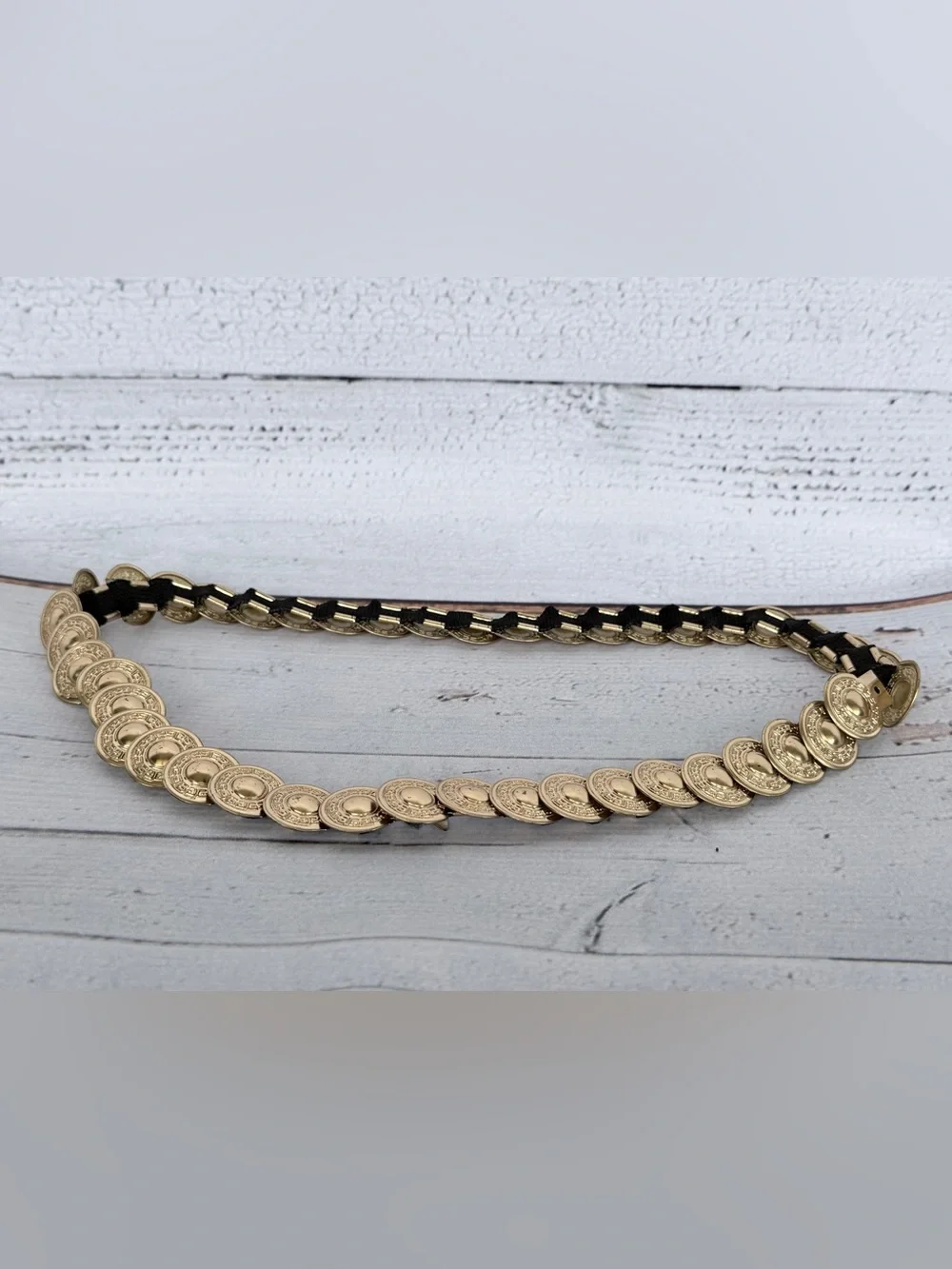 Vintage Style Gold Medallion Chain Belt | Boho Coin Statement Waist Belt